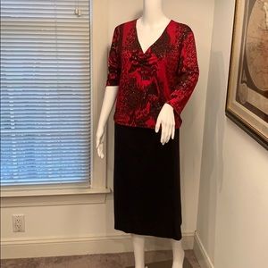 VINTAGE STEPHEN & CASEY TOPRED BLACK & GOLD PL